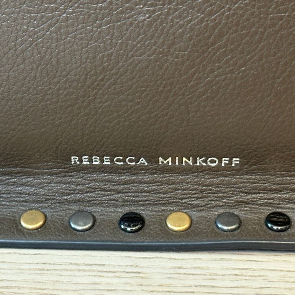 Rebecca Minkoff Nanine Studded Bag Brown Leather Crossbody Shoulder Purse Modern - Picture 5 of 16